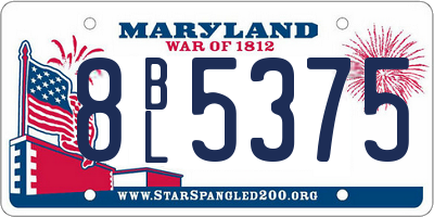 MD license plate 8BL5375