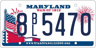 MD license plate 8BL5470