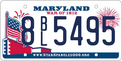 MD license plate 8BL5495