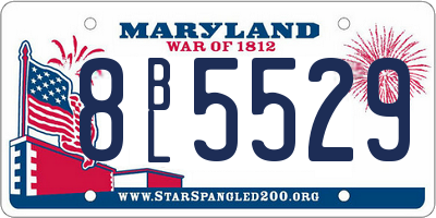 MD license plate 8BL5529