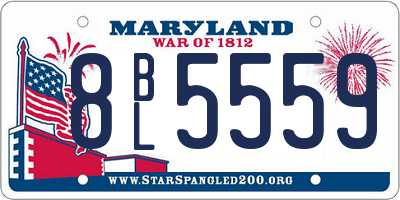 MD license plate 8BL5559