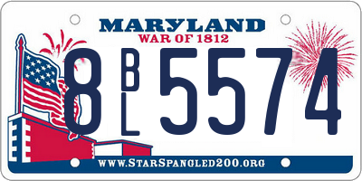 MD license plate 8BL5574