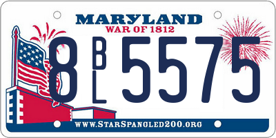 MD license plate 8BL5575