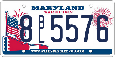 MD license plate 8BL5576