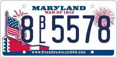 MD license plate 8BL5578