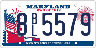 MD license plate 8BL5579