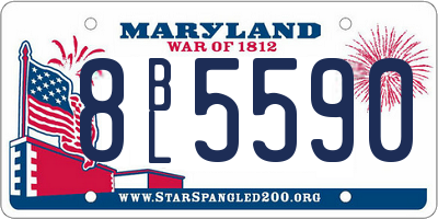 MD license plate 8BL5590