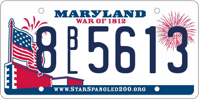 MD license plate 8BL5613