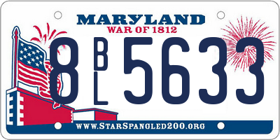 MD license plate 8BL5633