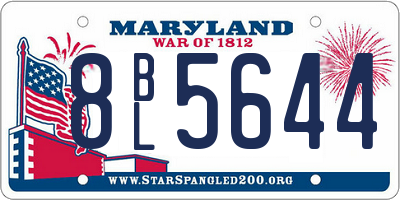 MD license plate 8BL5644