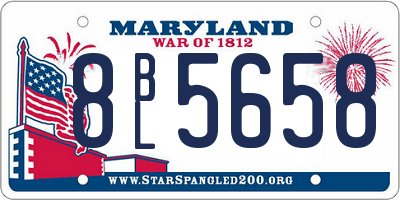 MD license plate 8BL5658