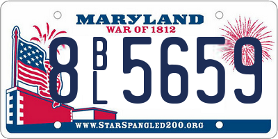 MD license plate 8BL5659
