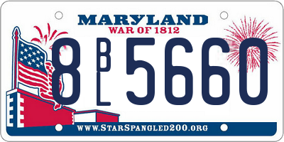 MD license plate 8BL5660