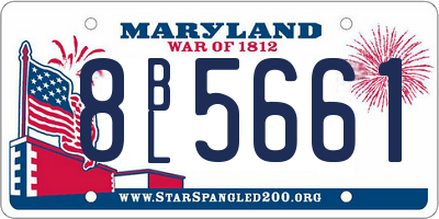 MD license plate 8BL5661