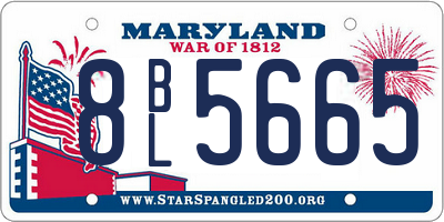 MD license plate 8BL5665