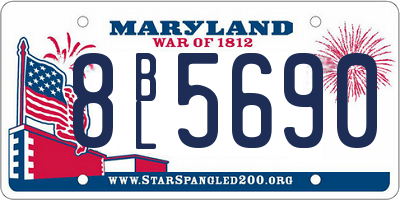 MD license plate 8BL5690