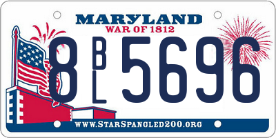 MD license plate 8BL5696