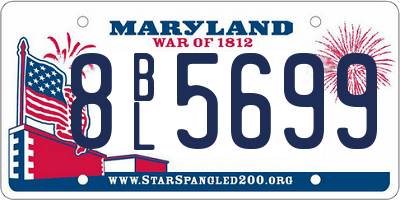 MD license plate 8BL5699