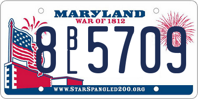 MD license plate 8BL5709