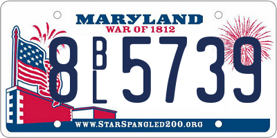 MD license plate 8BL5739