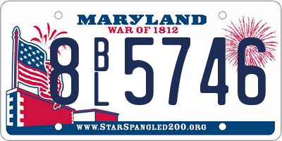 MD license plate 8BL5746