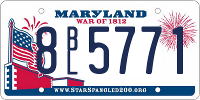 MD license plate 8BL5771