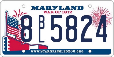 MD license plate 8BL5824