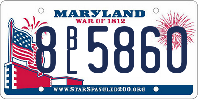 MD license plate 8BL5860