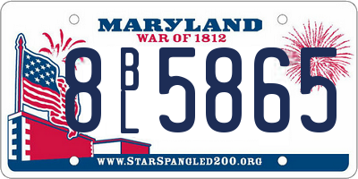 MD license plate 8BL5865