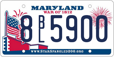 MD license plate 8BL5900