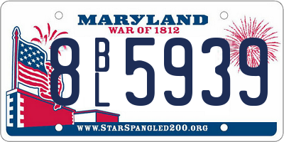 MD license plate 8BL5939