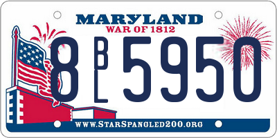 MD license plate 8BL5950