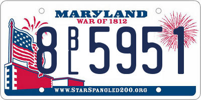 MD license plate 8BL5951