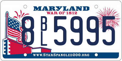 MD license plate 8BL5995