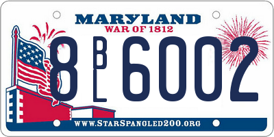 MD license plate 8BL6002