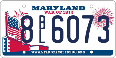 MD license plate 8BL6073
