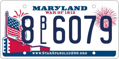 MD license plate 8BL6079