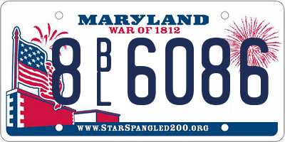 MD license plate 8BL6086
