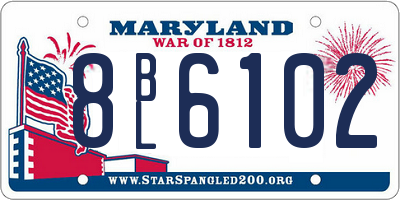 MD license plate 8BL6102