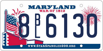 MD license plate 8BL6130