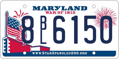 MD license plate 8BL6150