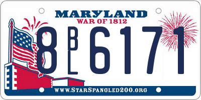 MD license plate 8BL6171