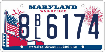 MD license plate 8BL6174
