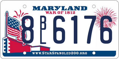 MD license plate 8BL6176