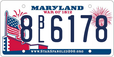 MD license plate 8BL6178