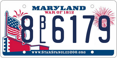MD license plate 8BL6179