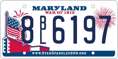 MD license plate 8BL6197