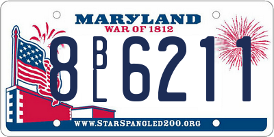 MD license plate 8BL6211