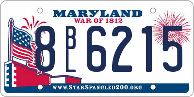 MD license plate 8BL6215