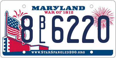 MD license plate 8BL6220